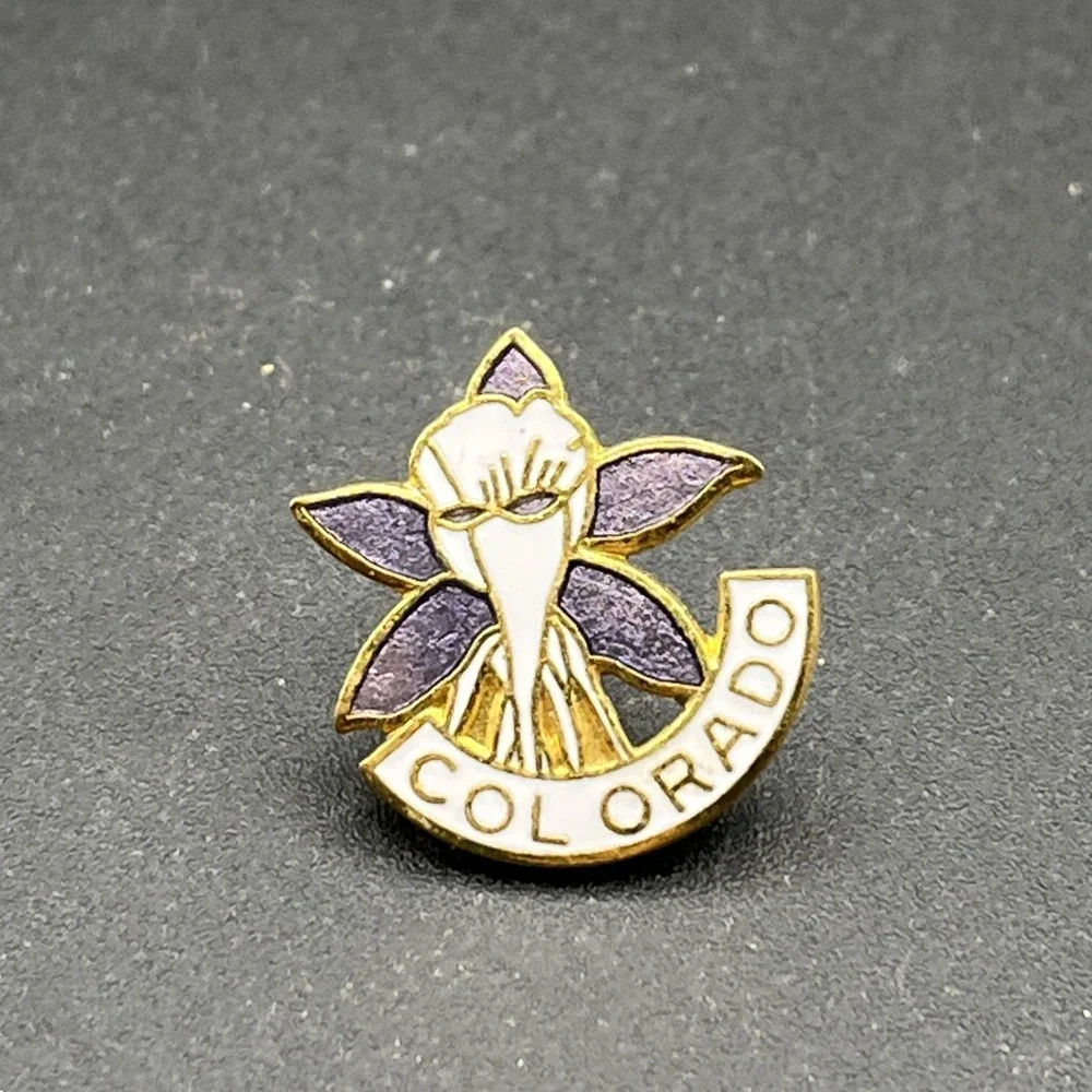 Colorado Blue Columbine Flower United States Of America Lapel‎ Hat Pin